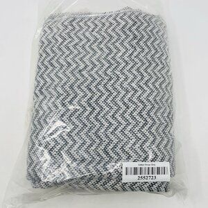 Shop LC Chevron Pattern 100% Cotton Throw with Fringe 53" W x 72" L in Gray